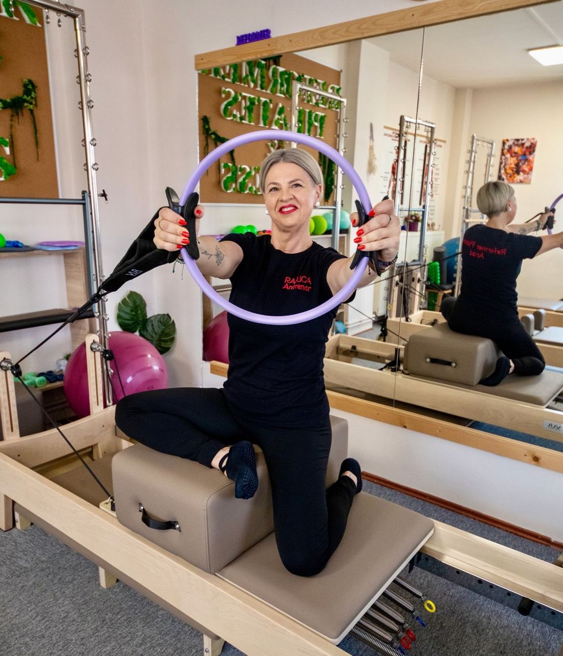 Sala principală a studioului Reformer Pilates Arad